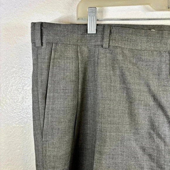 Lands End 100% Wool Classic Grey Tailored Dress Pants Size Regular 44 - Picture 4 of 9